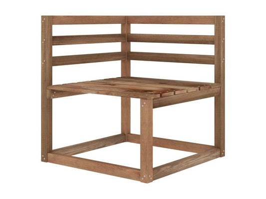 Canapé palette de jardin 2 places et coussin blanc crème Pinède