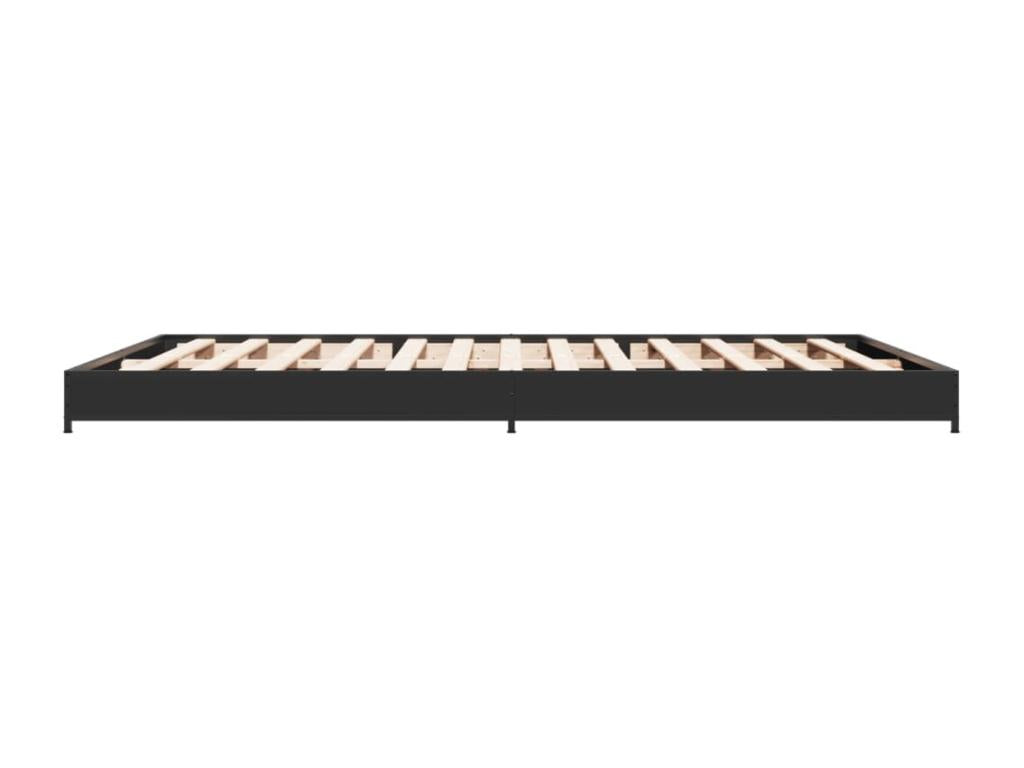 Cadre de lit sans matelas noir 135x190 cm
