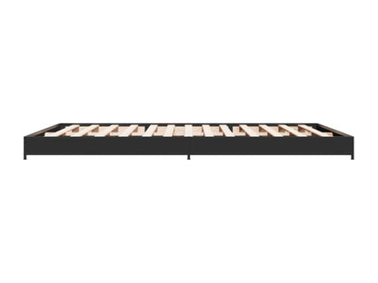 Cadre de lit sans matelas noir 135x190 cm