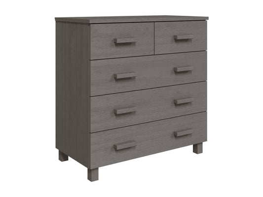 Buffet Vertchez Gris clair 79x40x80 cm Bois massif de pin