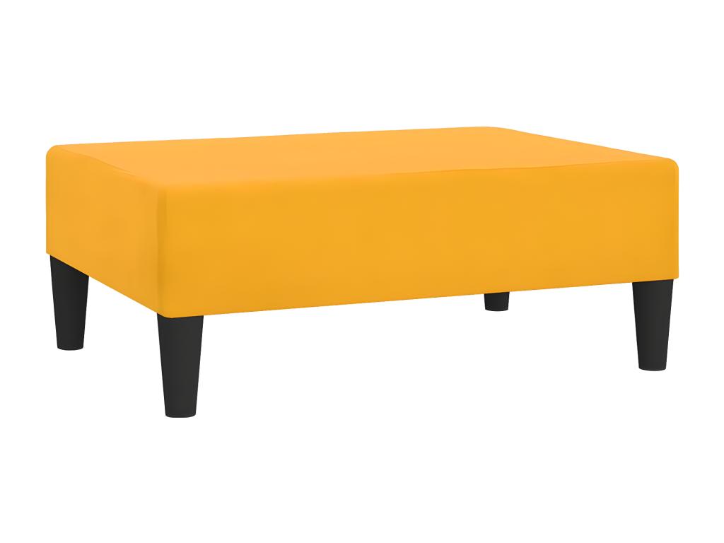 Repose-pied Jaune 78x56x32 cm Velours