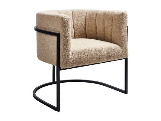 Fauteuil Vertchez II Bouclé Beige