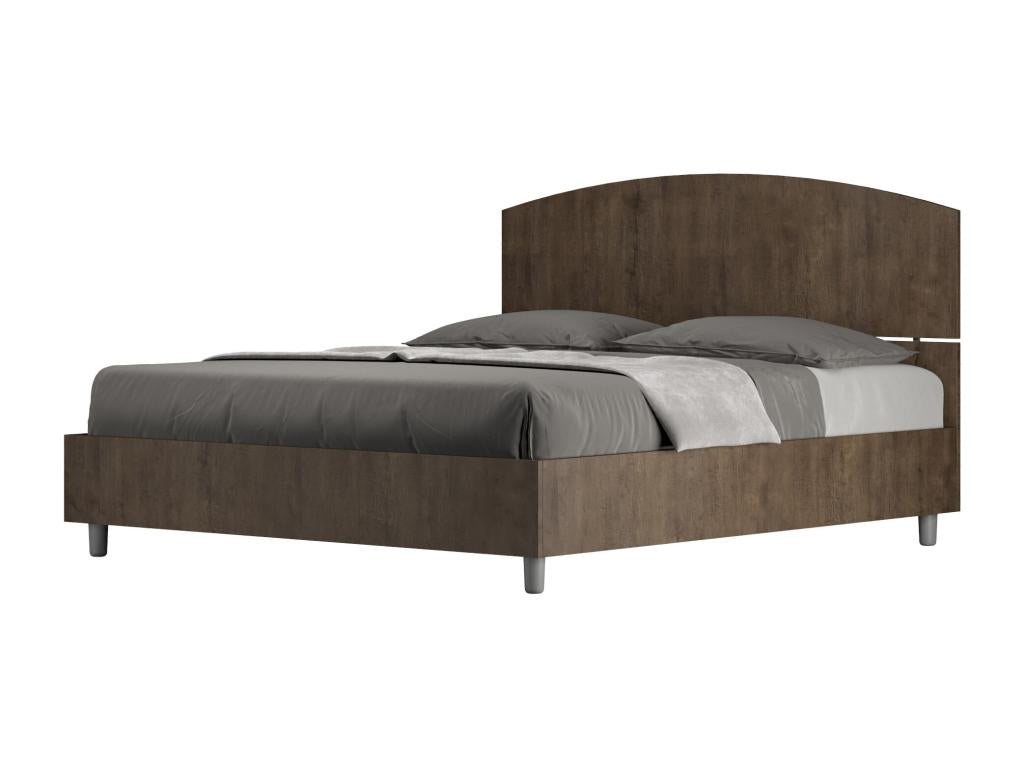 Lit avec sommier 160x190 noyer Vertchez