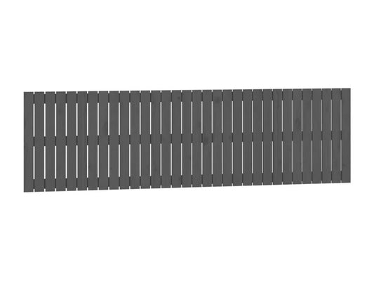 Tête de lit murale Gris 204x3x60 cm Bois massif de pin