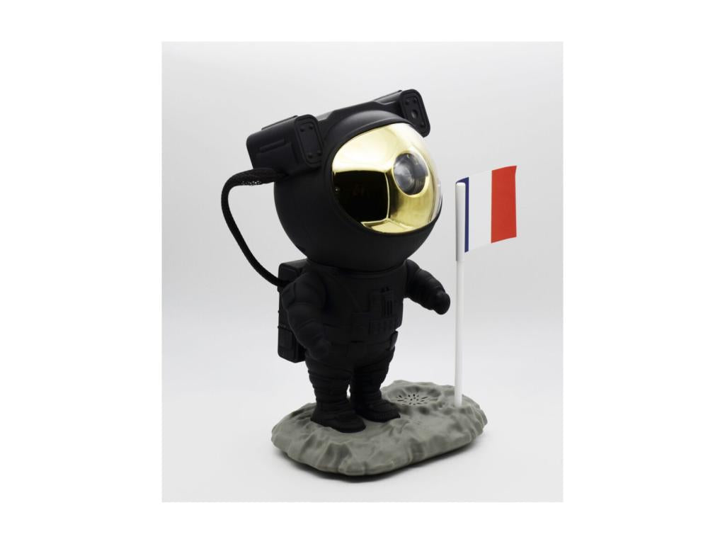 Projecteur / enceinte Astronaute noir-or