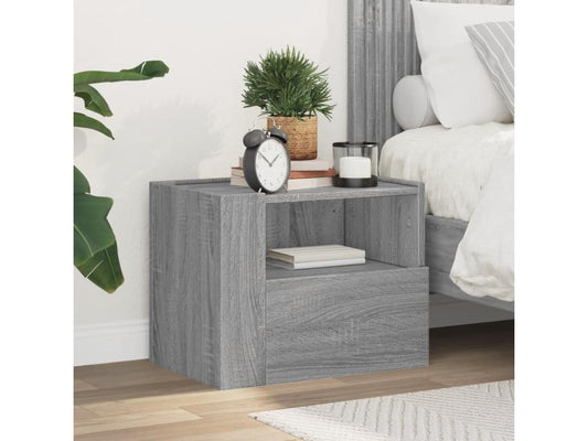 Meublita Premium - Table de chevet murale Meublita gris 45x30x35 cm