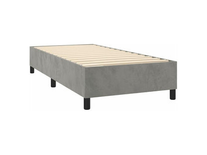 Sommier à Vertchez de lit et matelas Gris clair 100x200 Velours
