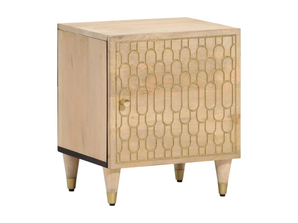 Tables de chevet 2 pcs 40x33x46 cm Bois de manguier solide