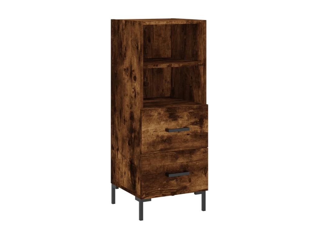 Buffet Chêne fumé 34,5x34x90 cm Bois d'ingénierie