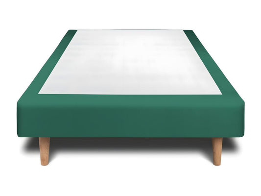 Sommier Tapissier Velours Vert 90x190 H29cm