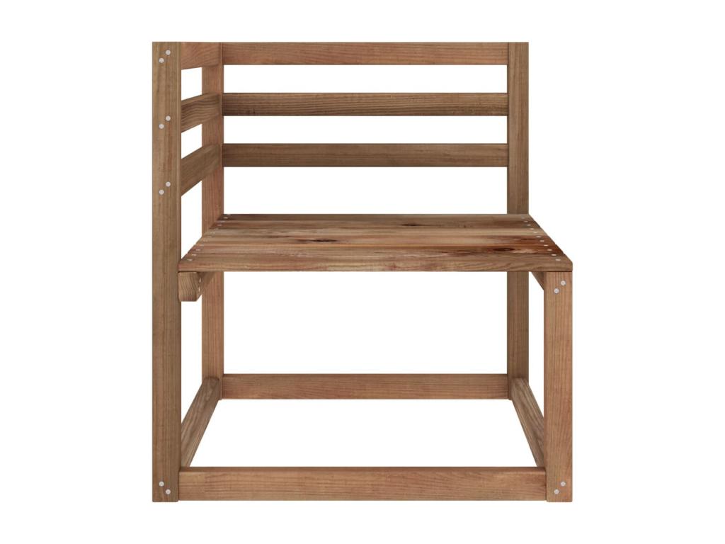Canapé palette de jardin 2 places et coussin blanc crème Pinède