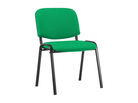 Chaise de conférence - Tissu / Métal noir mat - Vert - Vertchez
