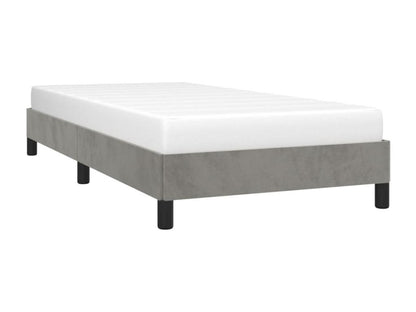 Cadre de lit Gris clair 90x200 cm Velours