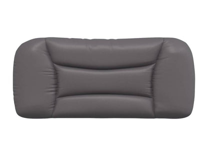 Coussin de tête de lit gris 90 cm similicuir