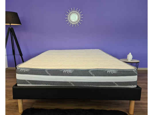 Matelas 160x190x22 cm - Très Ferme - Face Hiver Laine - Meublita rembourrage polesther - ame polyuréMeublita poli