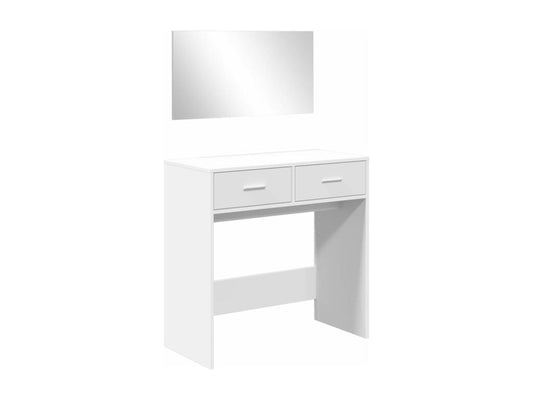 Coiffeuse avec miroir blanc 80x39x80 cm
