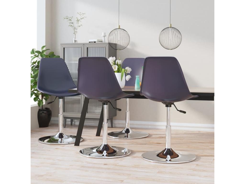 Chaises de salle à manger pivotantes 4 pcs Vertchez PP 2