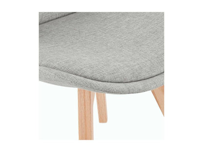 Chaise Design en Tissu Vertchez 82cm Gris / Naturel