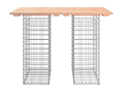 Banc de jardin design gabion 100x70x72 bois massif de Vertchez