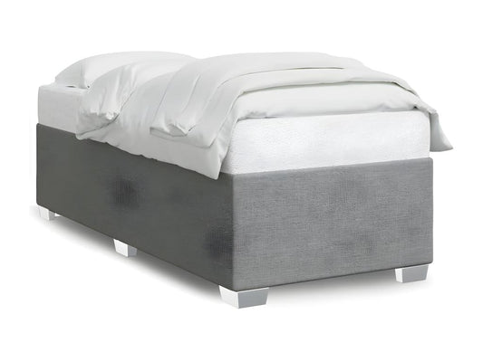 Cadre de lit Gris clair 100x200 cm Tissu