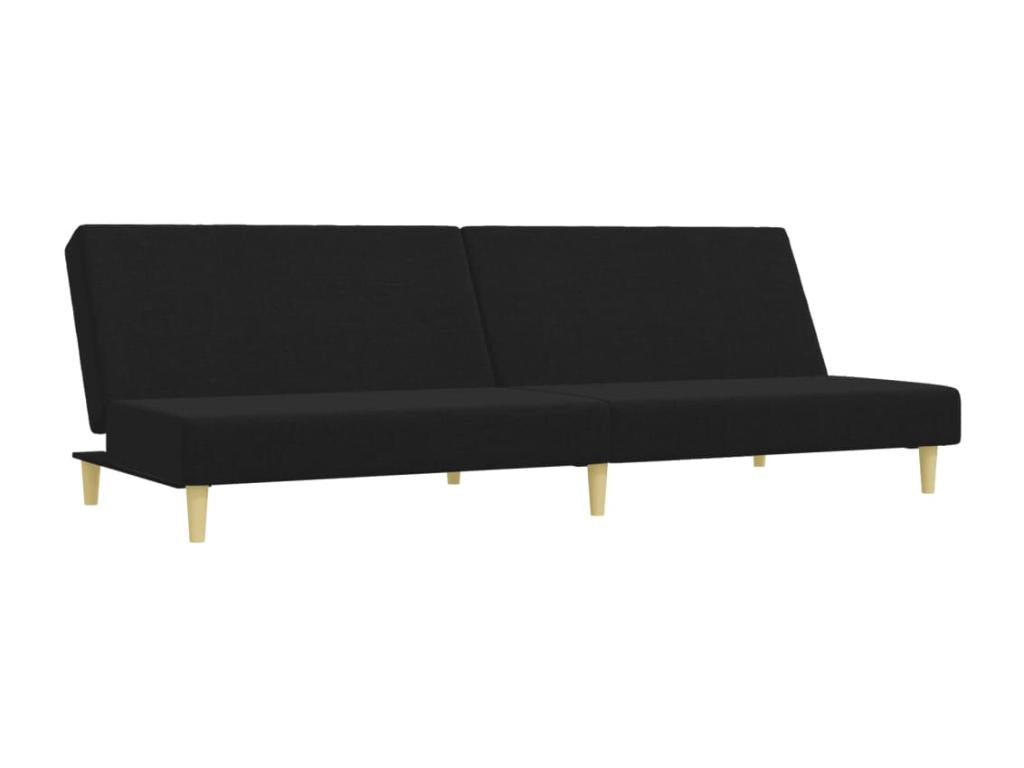 Ensemble de canapés 2 pièces noir tissu
