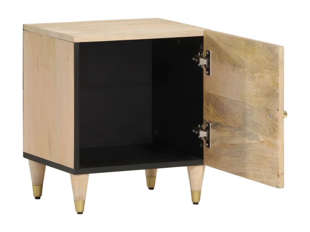 Tables de chevet 2 pcs 40x33x46 cm Bois de manguier solide