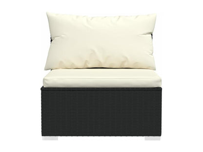 Salon de jardin meuble résine noire 70x70x60.5 cm 02 0016938