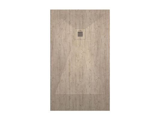 Receveur de douche Nature finition Lisse Vertchez grille de couleur 3D - 170x90 cm