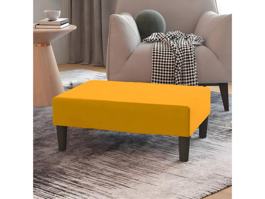 Repose-pied Jaune 78x56x32 cm Velours