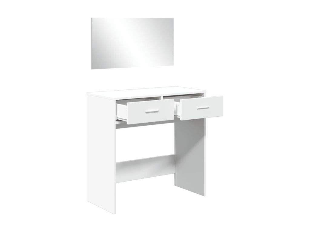Coiffeuse avec miroir blanc 80x39x80 cm
