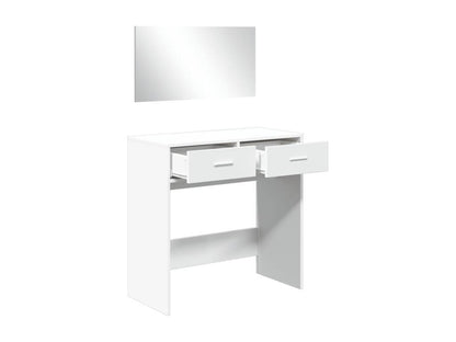 Coiffeuse avec miroir blanc 80x39x80 cm