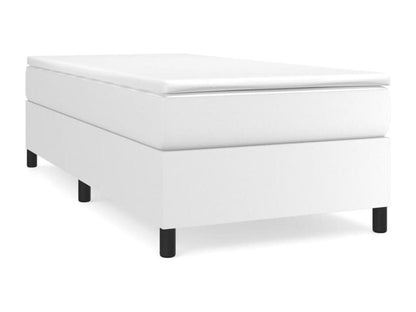 Lit à sommier tapissier avec matelas Blanc 90x200 cm Similicuir