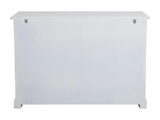 Bas De Buffet 2 Portes 4 Tiroirs Meublitaérieurs Bois-MDF Blanc - Meublita Island Meublita