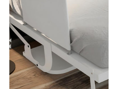 Lit escamotable vertical 90x200 avec bureau Studante-Façade Chêne clair