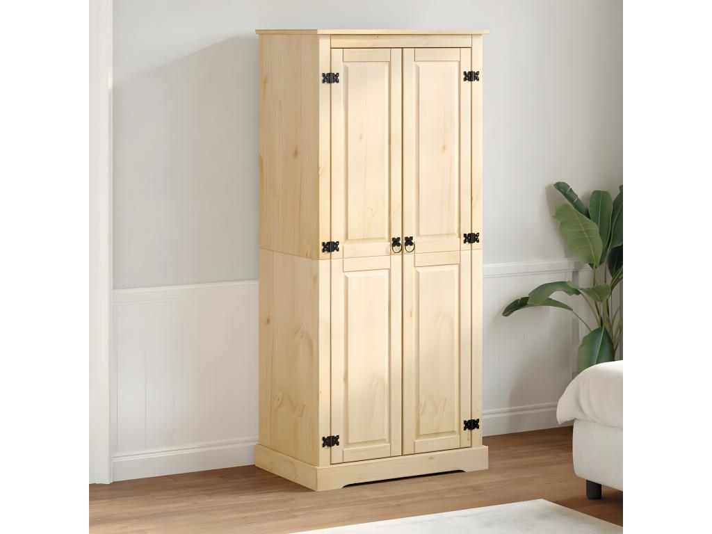 Garde-robe Vertchez 76x50x170 bois de pin massif