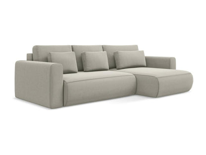Canapé d'angle 3 places droit convertible en velours - Vertchez