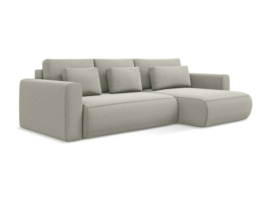 Canapé d'angle 3 places droit convertible en velours - Vertchez
