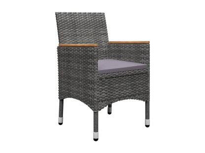 Ensemble de salle à manger de jardin 5 pièces Gris