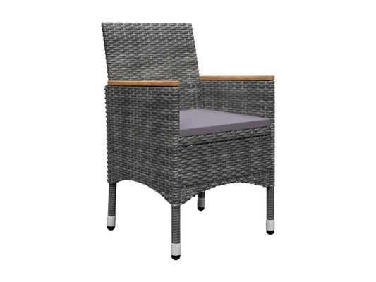 Ensemble de salle à manger de jardin 5 pièces Gris