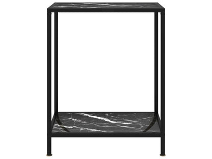 Table console Noir 60x35x75 cm Verre trempé