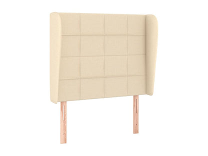 Lit à sommier tapissier et matelas Crème 90x190 cm Tissu