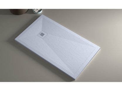 Receveur de douche gris finition ardoise Vertchez Plus grille de couleur - 80x80 cm