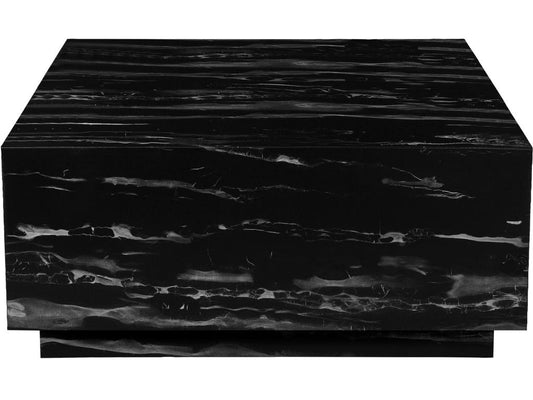 Table d'appoint en MDF marbre gris noir