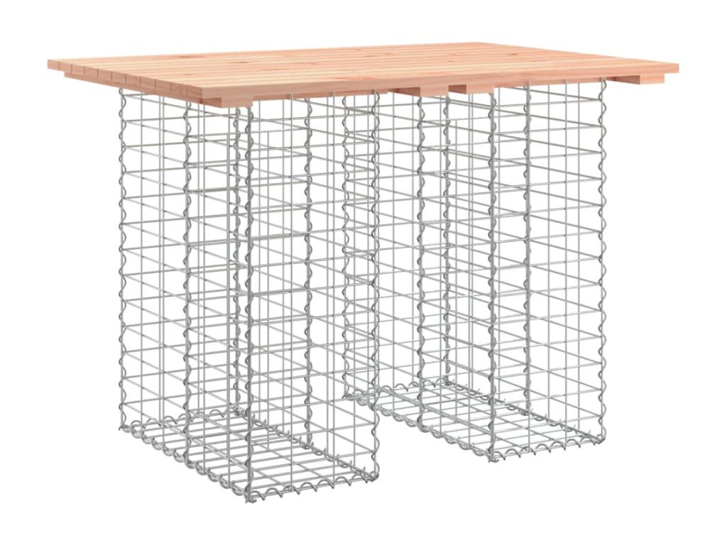 Banc de jardin design gabion 100x70x72 bois massif de Vertchez