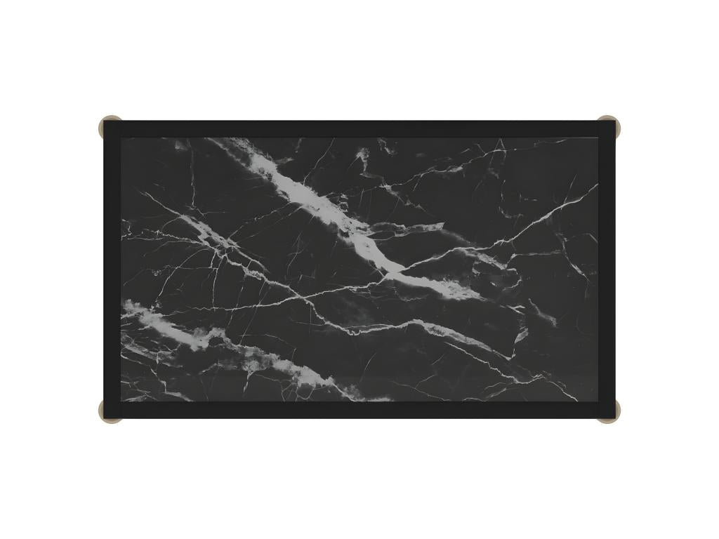 Table console Noir 60x35x75 cm Verre trempé