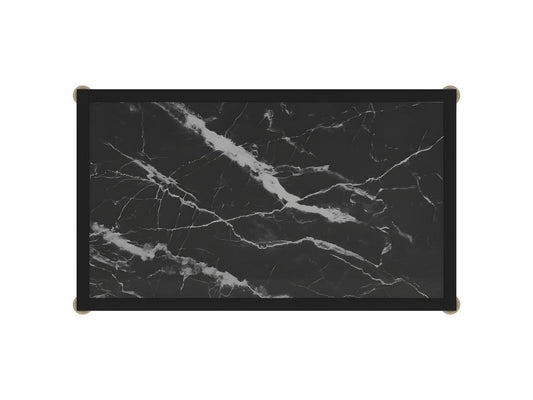 Table console Noir 60x35x75 cm Verre trempé