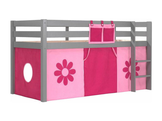 Lit Enfant Vertchez Fleur 90x200cm Gris