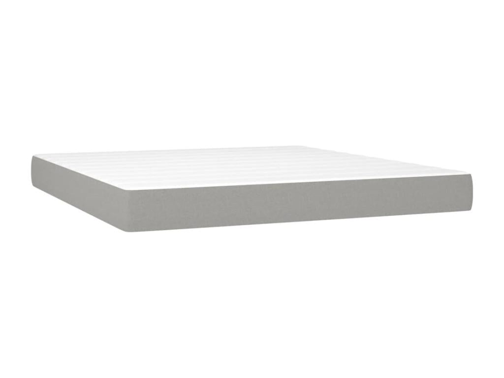 Sommier à Vertchez de lit et matelas Gris clair 160x200cm Velours