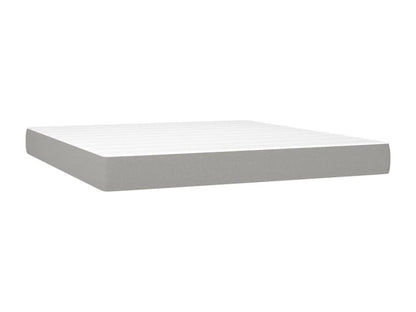 Sommier à Vertchez de lit et matelas Gris clair 160x200cm Velours