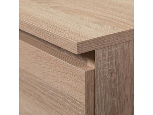 Bureau d'ordinateur Vertchez gauche PIKSEL Chêne Vertchez 90 cm 1 porte 1 tiroir façade Chêne Vertchez 3 étagères 90x50x77 cm